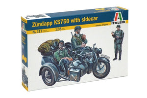 Italeri 0317 ZUNDAPP KS750 WITH SIDECAR 1/35 – imagen 2