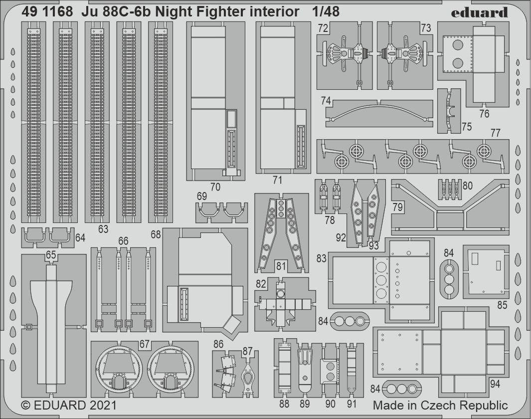 Eduard 491168 Ju 88C-6b Night Fighter interior ICM 1/48 – Bild 2