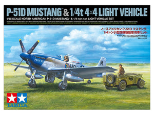 Tamiya 25205 North American P-51D Mustang &amp;amp; 1/4 Ton 4x4 Light Vehicle Set 1/48 – image 2