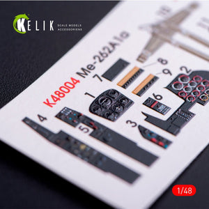 KELIK K48004 ME-262A1 INTERIOR 3D DECALS FOR TAMIYA KIT 1/48 – zdjęcie 2