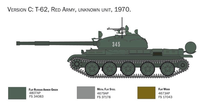 Italeri 7006 T-62 Russian Tank 1/72 – zdjęcie 6
