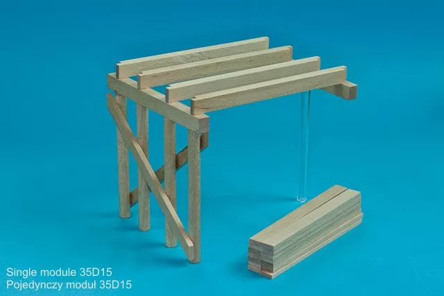 RB Model 35D15 WW II Wooden bridge Price for single module 1/35 – immagine 2