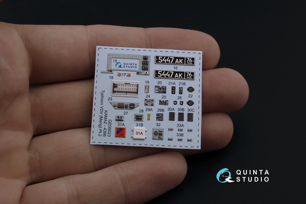 Quinta Studio QD35023 K-4386 Typhoon VDV 3D-Printed &amp;amp; coloured Interior on decal paper (for MENG kit) 1/35 – Bild 3
