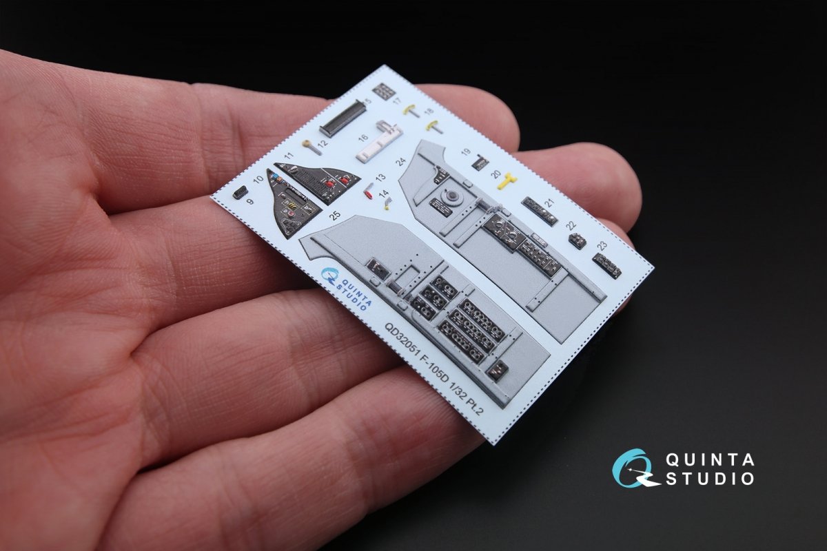 Quinta Studio QD32051 F-105D 3D-Printed &amp;amp; coloured Interior on decal paper (for Trumpeter kit) 1/32 – imagen 4