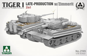 Takom 2199 Tiger I Late Production w/zimmerit Sd.Kfz. 181 Pz.Kpfw. VI Ausf. E (Late/Late Command) 1/35 – imagen 2