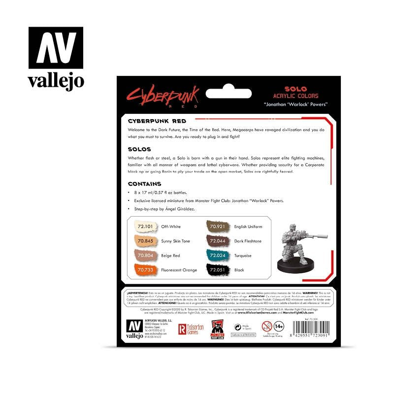 Vallejo 72309 Cyberpunk RED Solo Paint Set 8x17ml – Bild 2