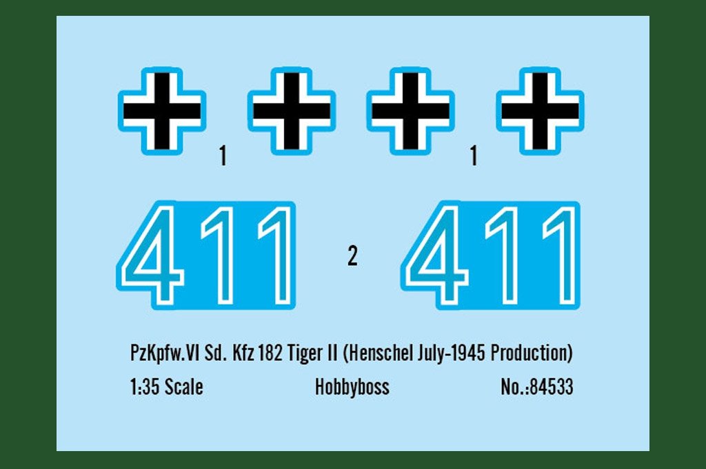 Hobby Boss 84533 Pz.Kpfw.VI Sd.Kfz.182 Tiger II (Henschel July-1945 Production) 1/35 – imagen 6