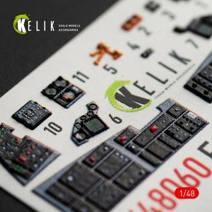 KELIK K48060 F-16E DESERT VIPERS BLOCK 60 INTERIOR 3D DECALS FOR KINETIC KIT 1/48 – immagine 4