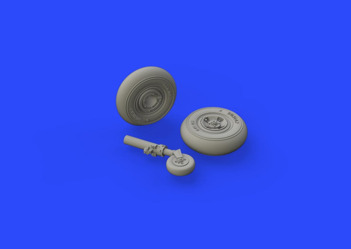 Roues Eduard 672146 Spitfire Mk. VIII - 4 rayons avec pneu lisse EDUARD 1/72 – image 2