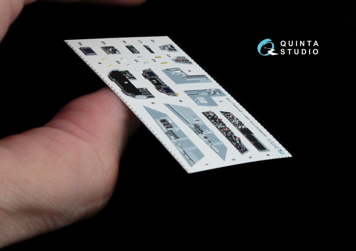 Quinta Studio QD48043 F/A-18 A++ 3D-Printed &amp;amp; coloured Interior on decal paper (for Kinetic) 1/48 – immagine 4