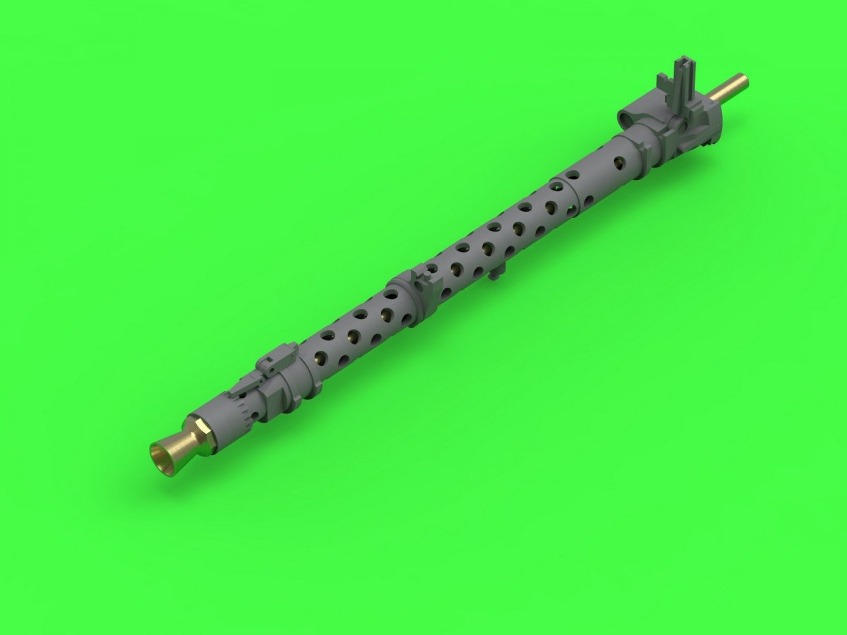 Master GM-35-049 MG-34 (7.92mm) - German machine gun barrels - version with drilled cooling jacket - used by infantry and on early tanks (2pcs) 1/35 – imagen 2