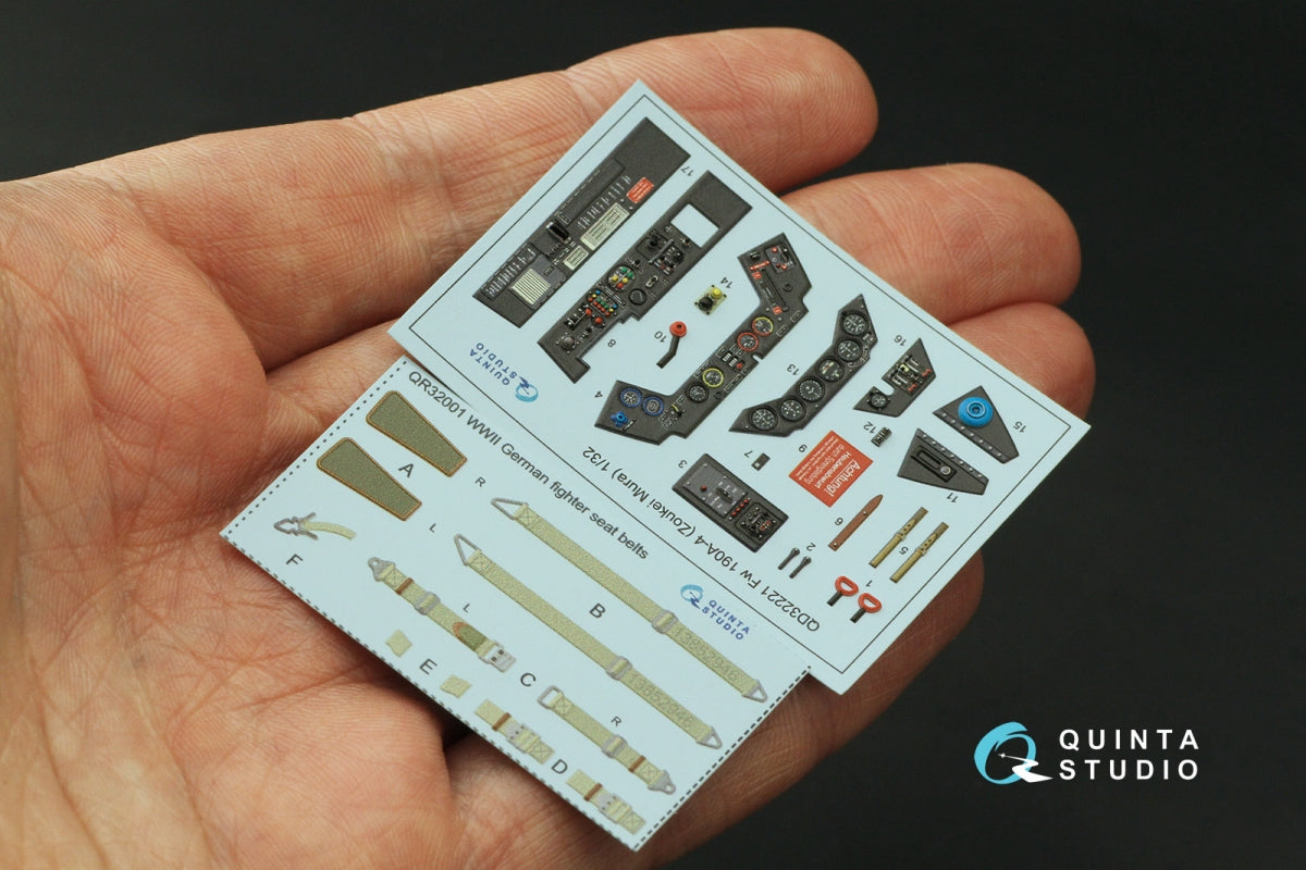 Quinta Studio QD32221 FW 190A-4 3D-Printed coloured Interior on decal paper (Zoukei Mura SWS) 1/32 – imagen 5