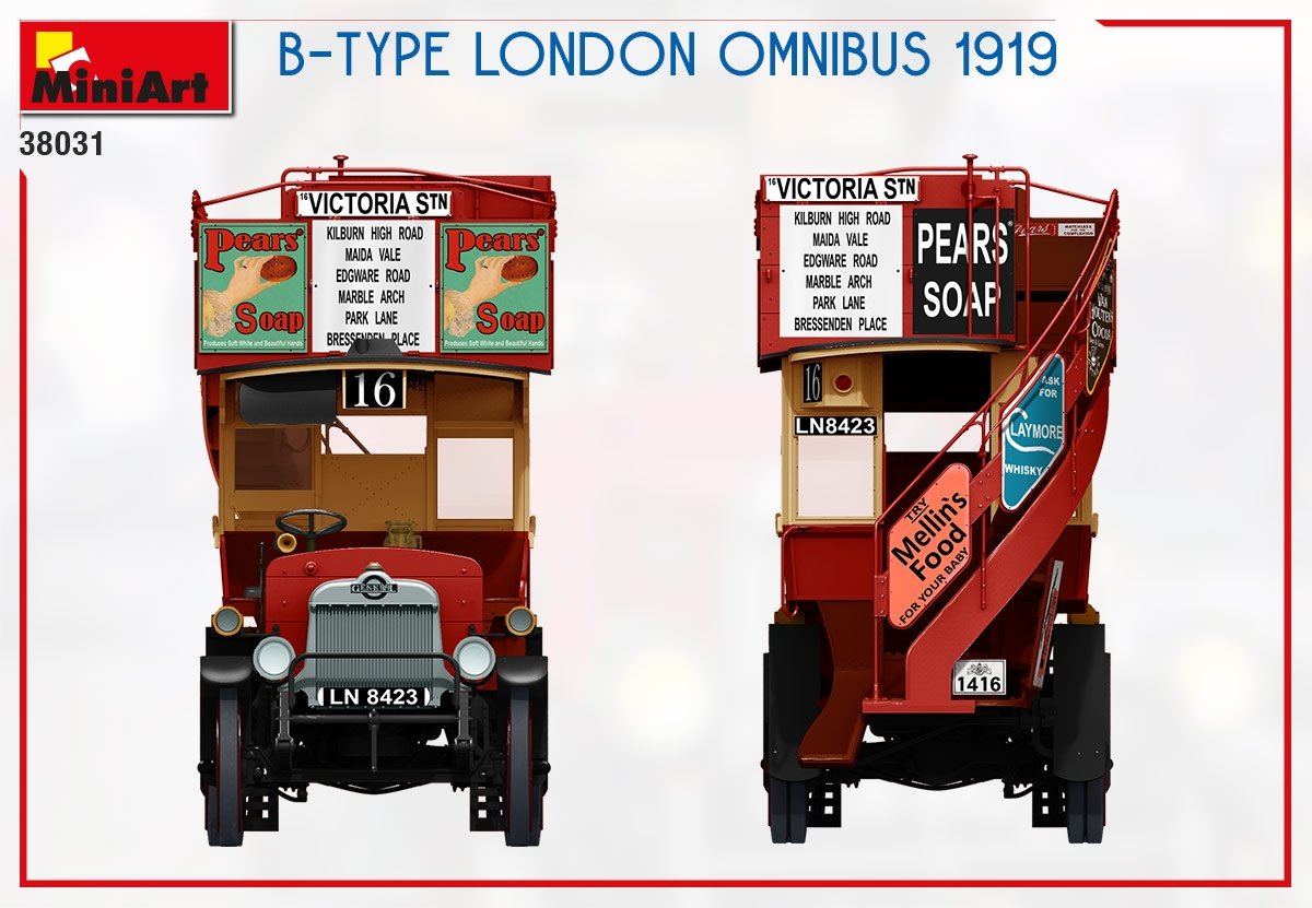 MiniArt 38031 B-TYPE LONDON OMNIBUS 1919 1/35 – imagen 6