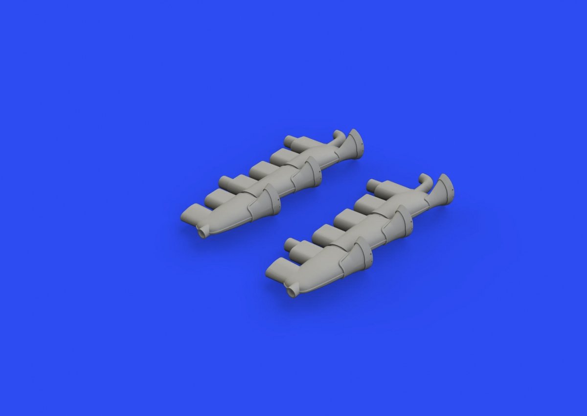 Eduard 672250 Pots d'échappement pour Spitfire Mk. Vc (Airfix 1/72)