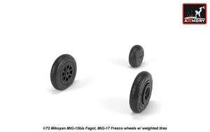 Armory Models AW72054 Mikoyan MiG-15bis Fagot (late) / MiG-17 Fresco wheels w/ weighted tires 1/72 – imagen 4