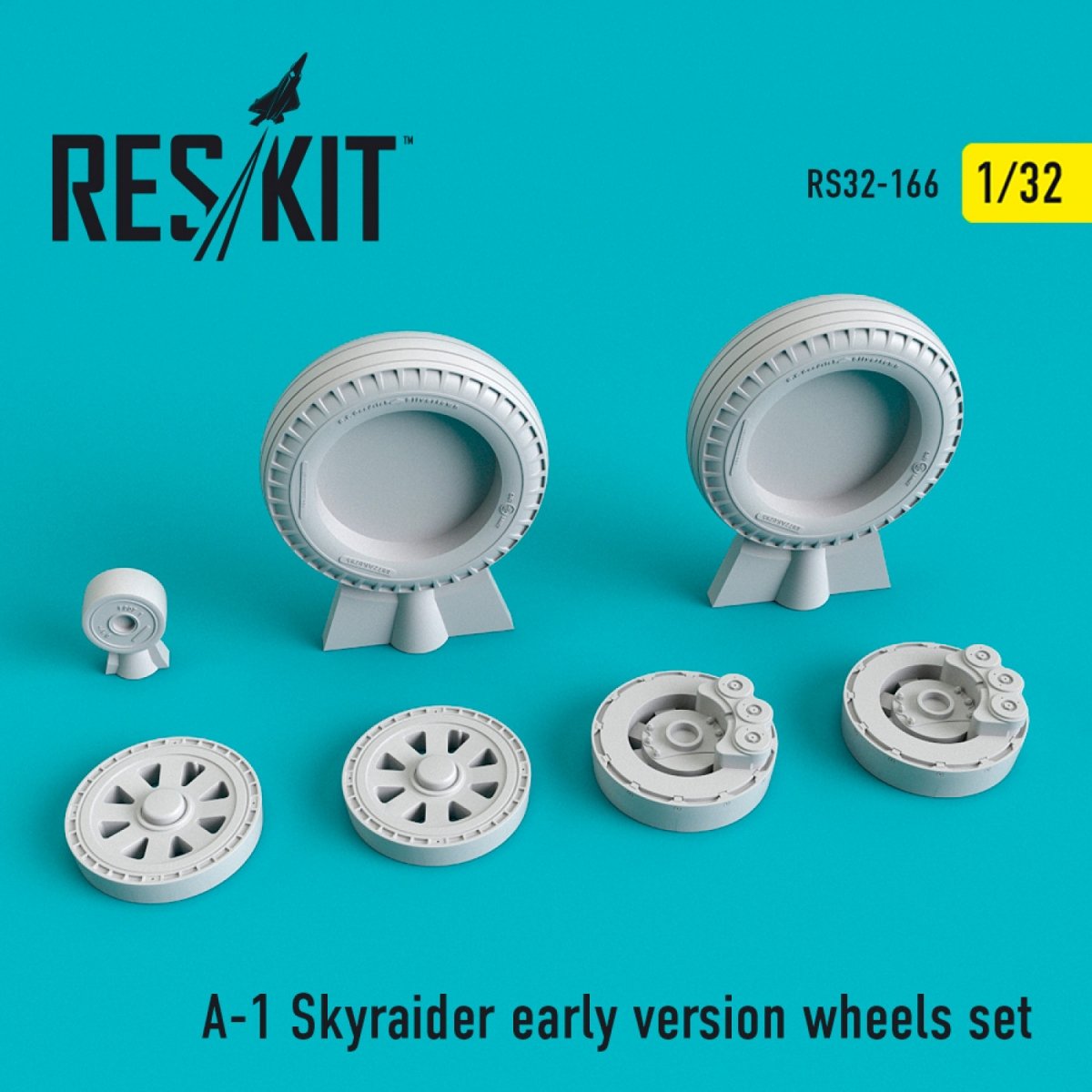 RESKIT RS32-0166 A-1 "SKYRAIDER" (EARLY VERSION) WHEELS SET 1/32