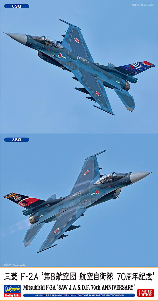 Hasegawa 07548 Mitsubishi F-2A &amp;#39;8AW JASDF 70th Anniversary&amp;#39; 1/48
