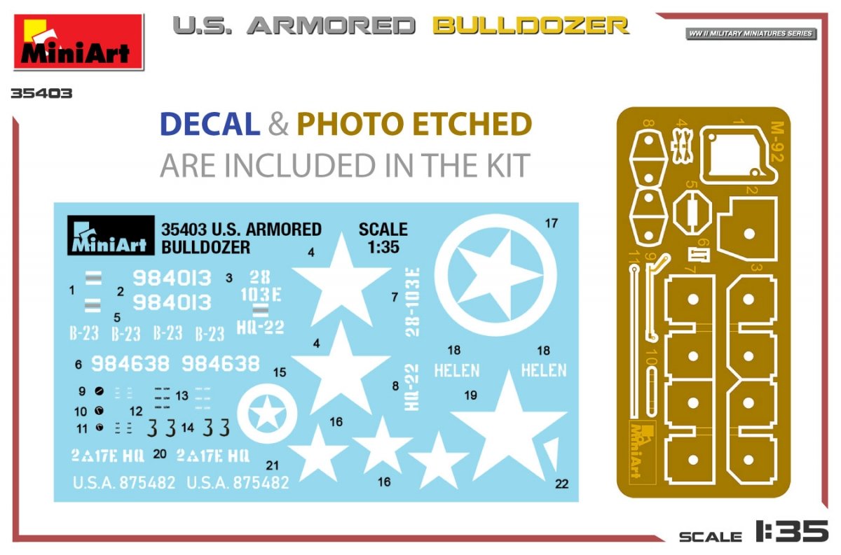 MiniArt 35403 U.S. ARMORED BULLDOZER 1/35 – immagine 2