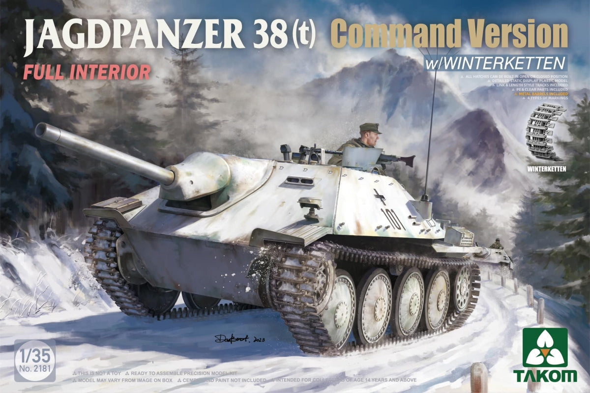 Takom 2181 Jagdpanzer 38(t) Version de commandement intérieur complet 1/35