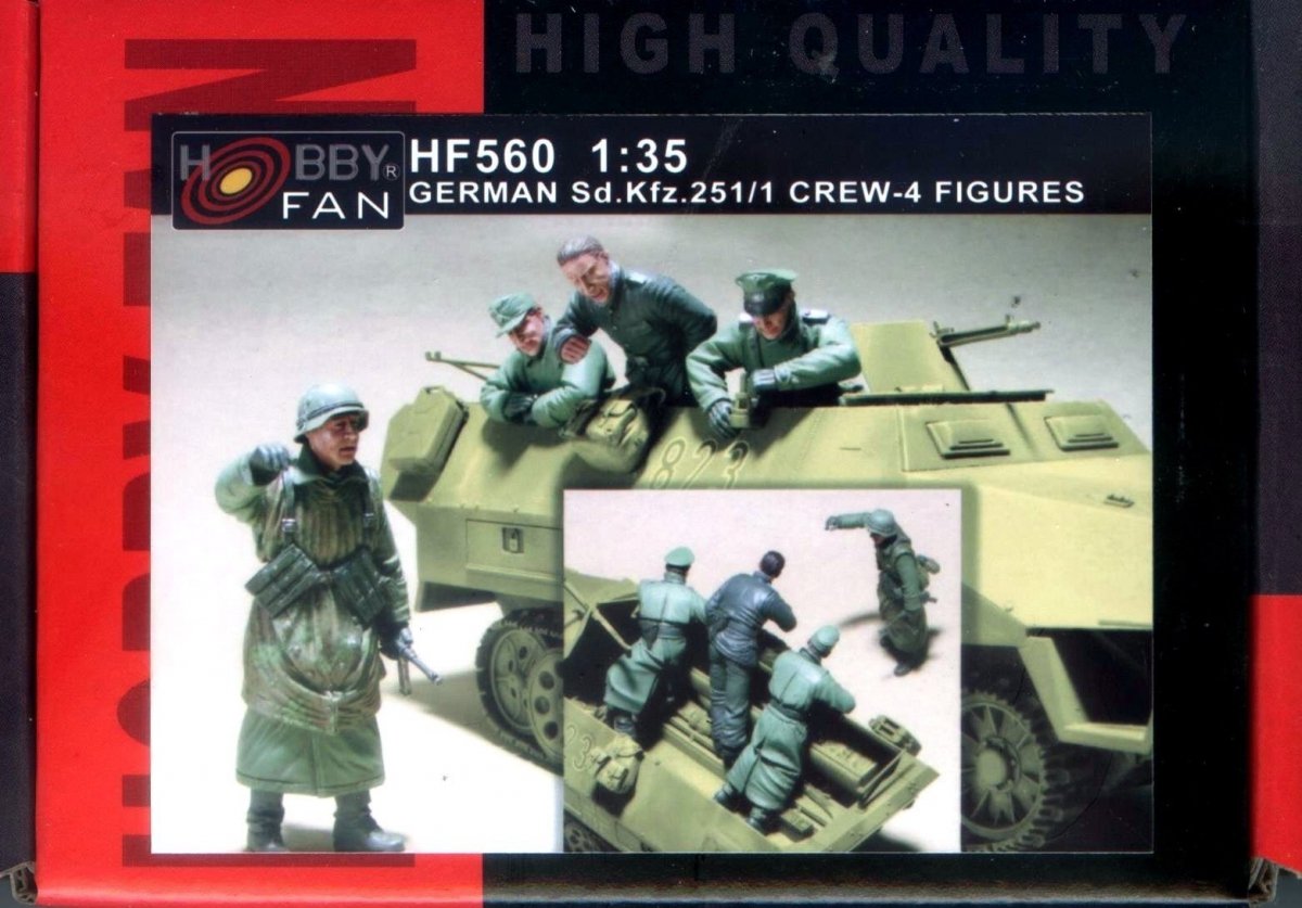 Hobby Fan HF560 GERMAN Sd. Kfz. 251/1 CREW-4 FIGURES 1/35