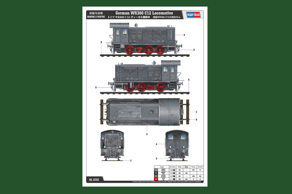 Hobby Boss 82913 German WR360 C12 Locomotive 1/72 – imagen 2