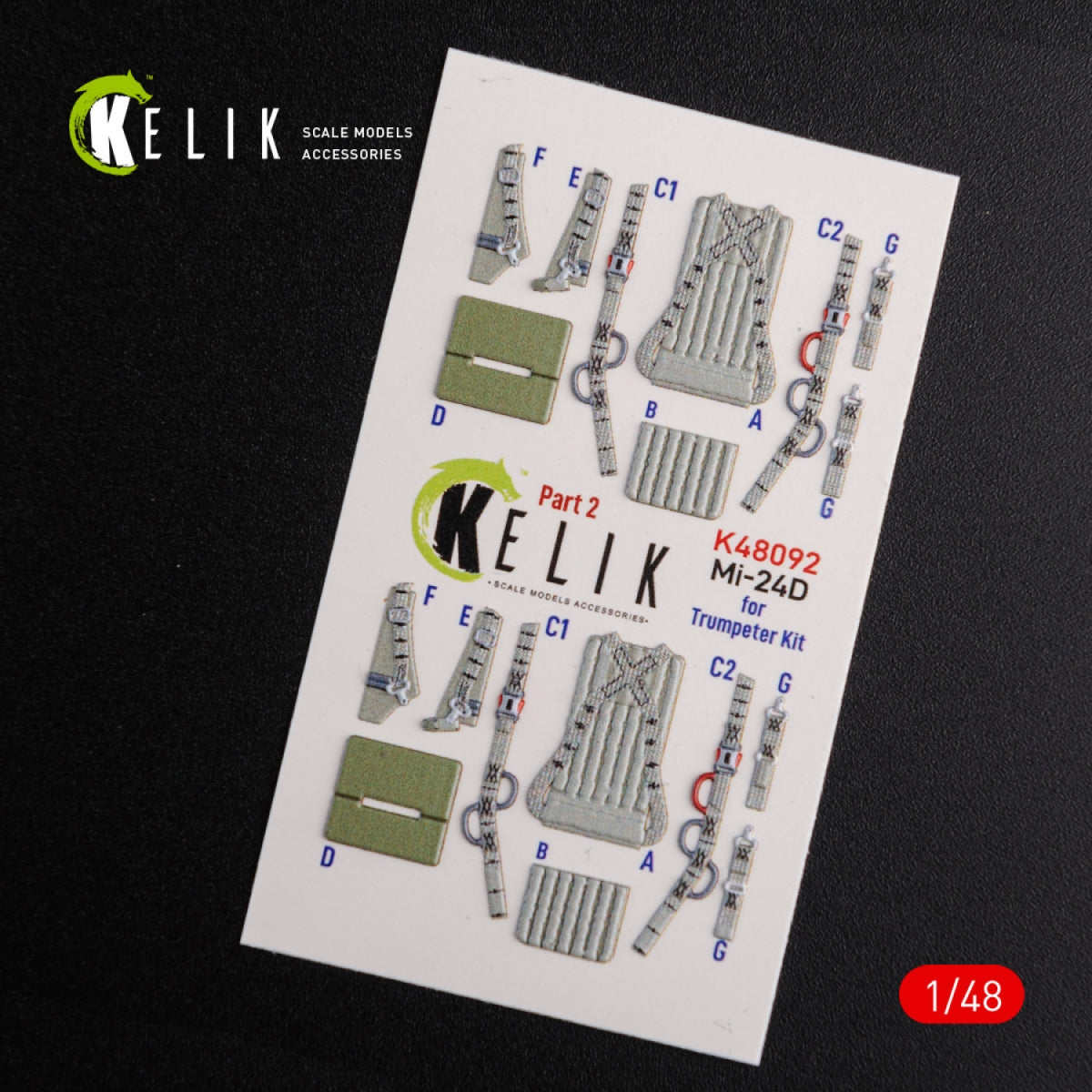 KELIK K48092 Mi-24D (Hind-D) interior 3D decals for Trumpeter kit 1/48 – imagen 2