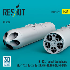 RESKIT RS32-0529 B-13L rocket launchers (2 pcs) (3D Printed) 1/32 – immagine 2