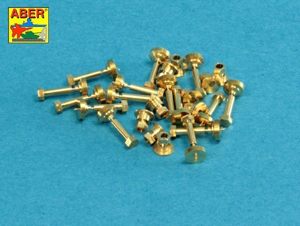 Aber 16110 Turned imitation of Hexagonal bolts &amp;amp;amp;amp;amp; nuts 1.6 x 4.0 mm x 15 pcs. And 1.6mm nuts x 10 pcs. (1/16)