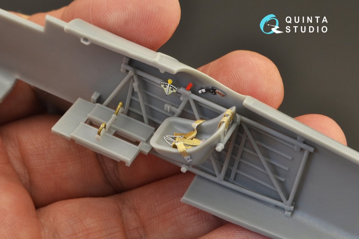 Quinta Studio QD48274 He 51B 3D-Printed &amp;amp; coloured Interior on decal paper (Roden) 1/48 – Bild 8