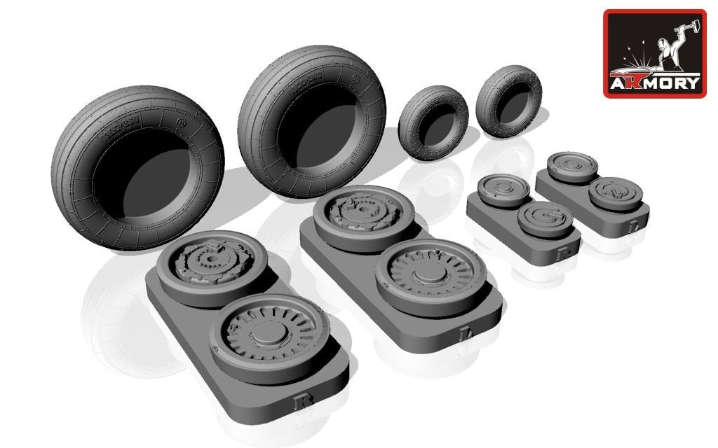 Armory Models AW48015 Mikoyan MiG-25 Foxbat wheels 1/48 – zdjęcie 2