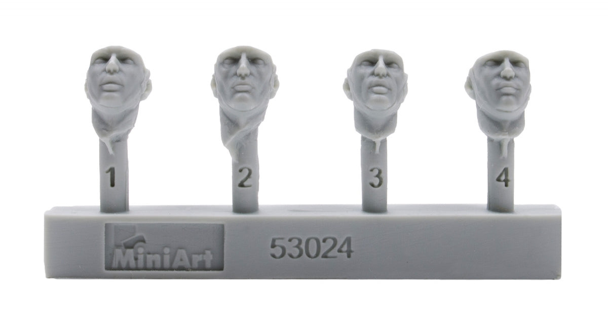 MiniArt 53024 GERMAN TANK RIDERS SET 2. RESIN HEADS 1/35 – imagen 2