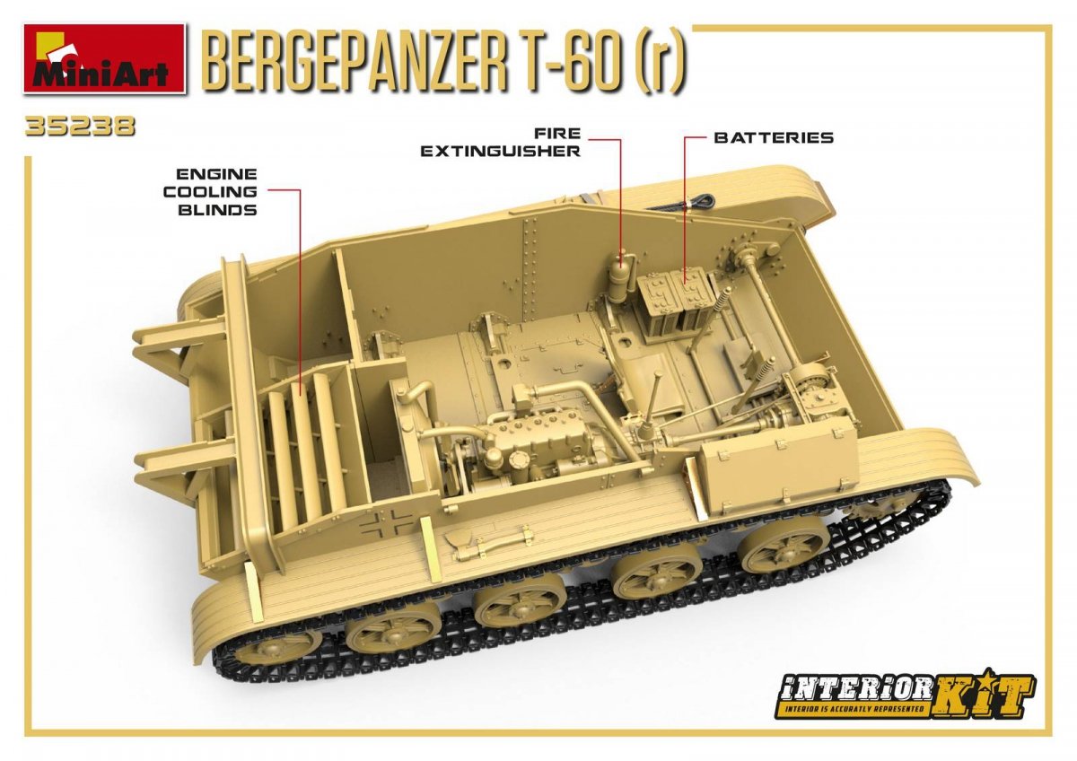 MiniArt 35238 BERGEPANZER T-60 ( r ) INTERIOR KIT 1/35 – Bild 4