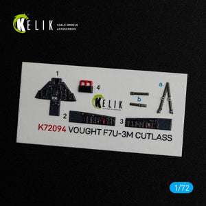 KELIK K72094 Vought F7U-3M Cutlass - interior 3D decals for Fujimi kit 1/72 – Bild 4
