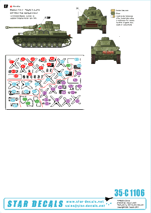 Star Decals 35-C1106 Axe et Europe de l&amp;#39;Est PzKpfw IV 1/35 – image 2