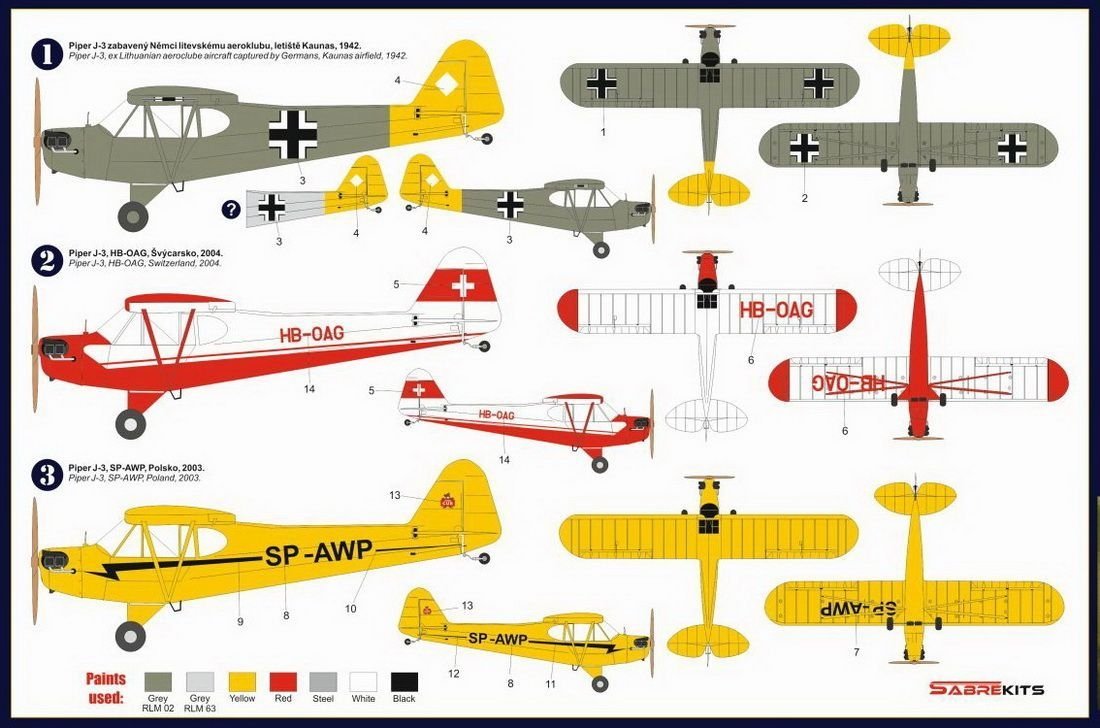 SabreKits SBK4003 Piper J-3 Cub over Europe 1/48 – imagen 2