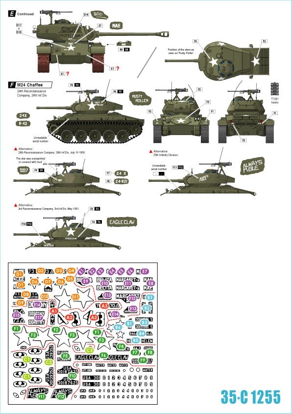 Star Decals 35-C1255 US Army Tanks in Korea 1/35 – imagen 2