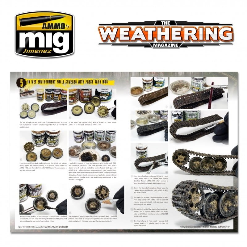 AMMO of Mig Jimenez 4524 - The Weathering Magazine - Wheels, Tracks &amp;amp; Surfaces (English Version) – immagine 2