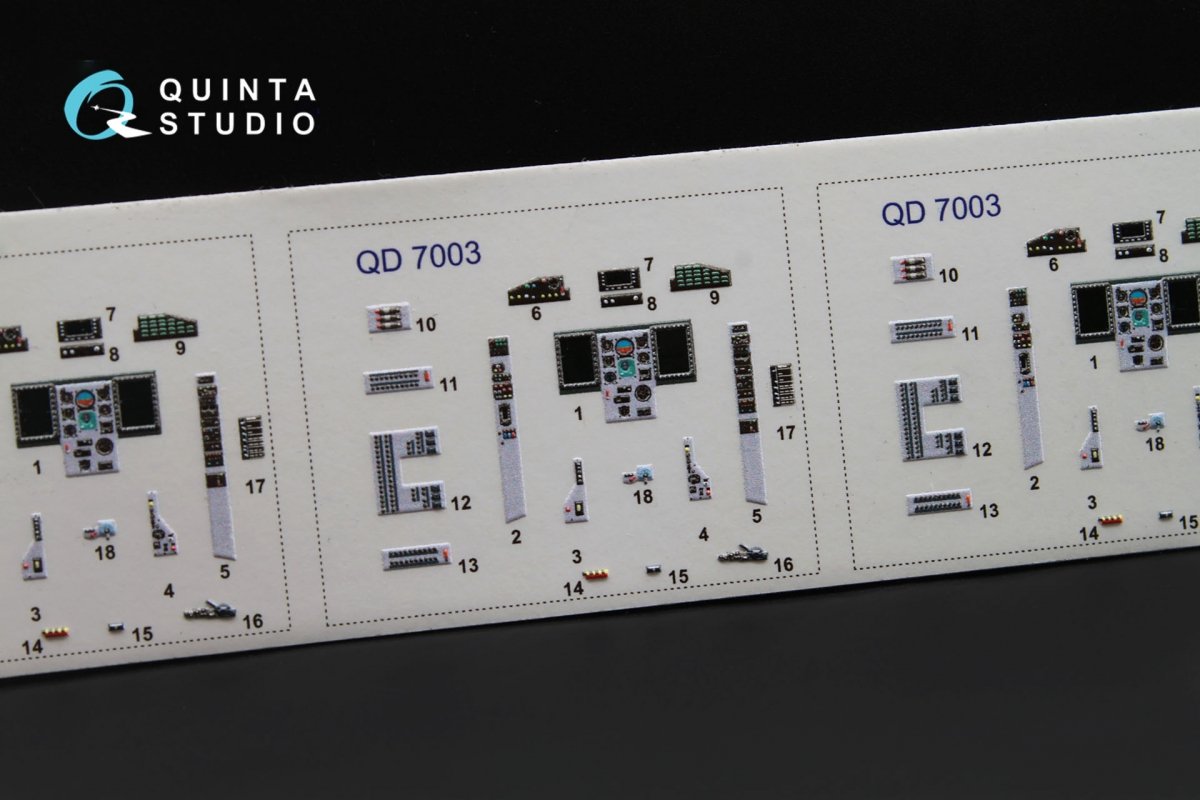 Quinta Studio QD72003 MiG-29 SMT 3D-Printed &amp;amp; coloured Interior on decal paper (for 7309 Zvezda kit)1/72 – Bild 6