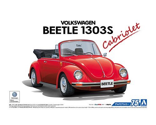 Aoshima 05572 VOLKSWAGEN 15ADK Beetle 1303S Cabriolet '75 1/24
