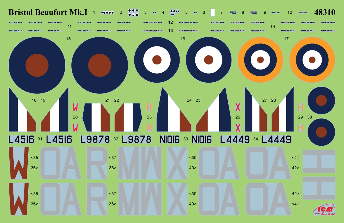 ICM 48314 Bristol Beaufort Mk.I. Bombing raid 1/48 – imagen 3