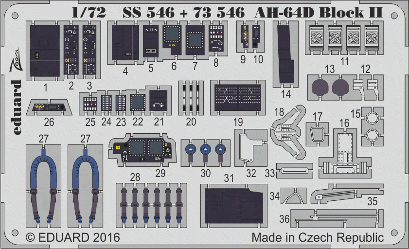 Eduard 73546 AH-64D Block II ACADEMY 1/72