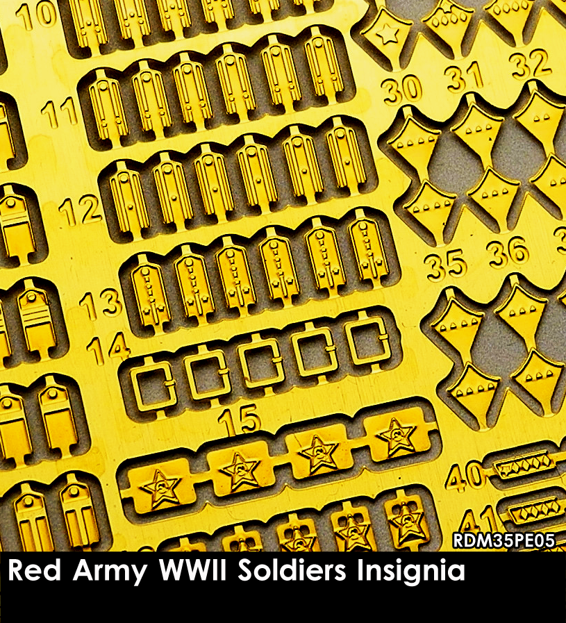 RADO Miniatures RDM35PE05 Red Army WWII Soldiers Insignia 1/35 – imagen 2