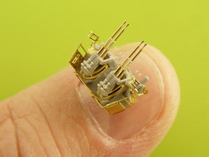 Master SM-350-093 USN 40 mm/56 Bofors quadruple mount ver.1 / with Mk-51 director - (resin, PE and turned parts) - (6pcs) 1/350 – immagine 2