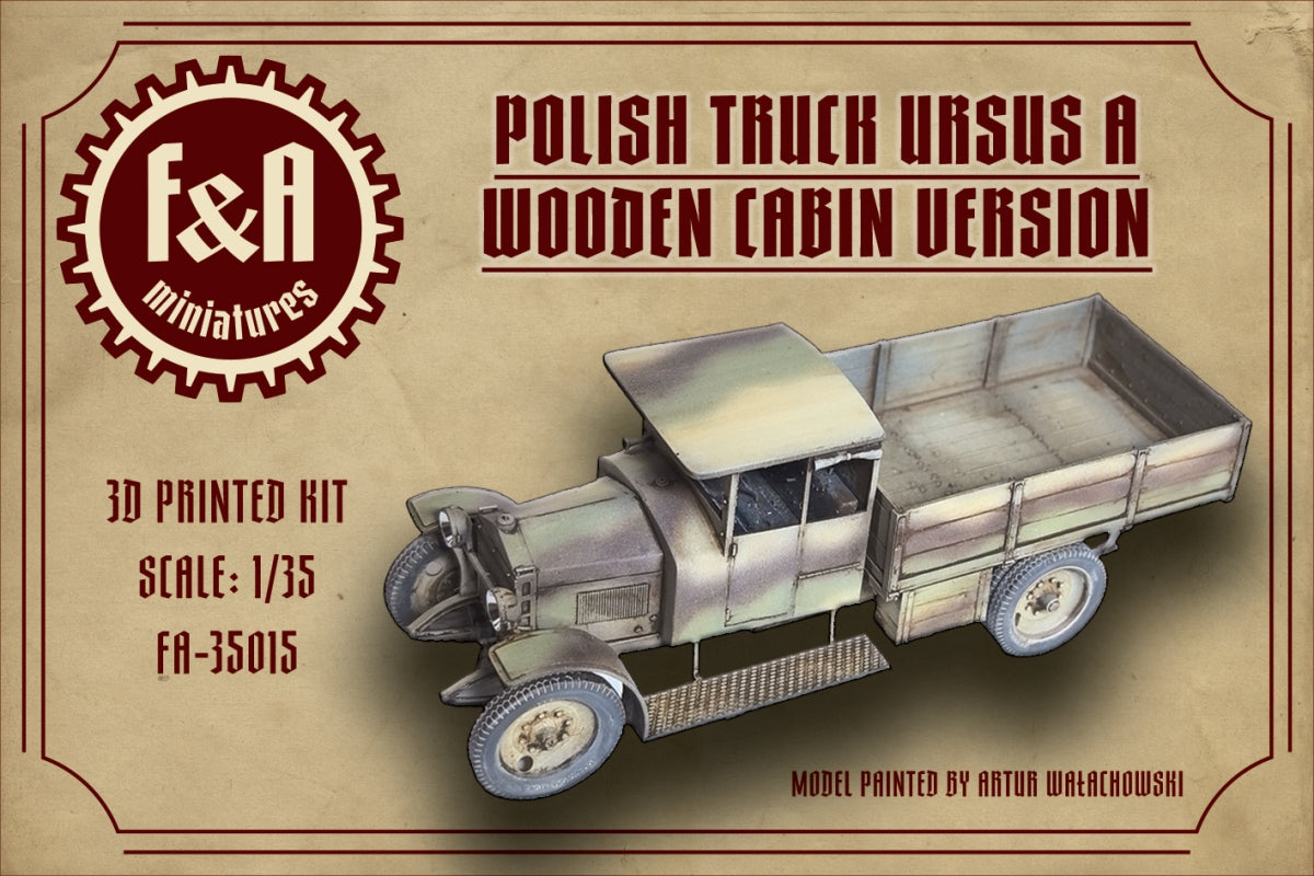 F&amp;amp;A Miniatures FA-35015 Ursus A drewniana kabina 1/35