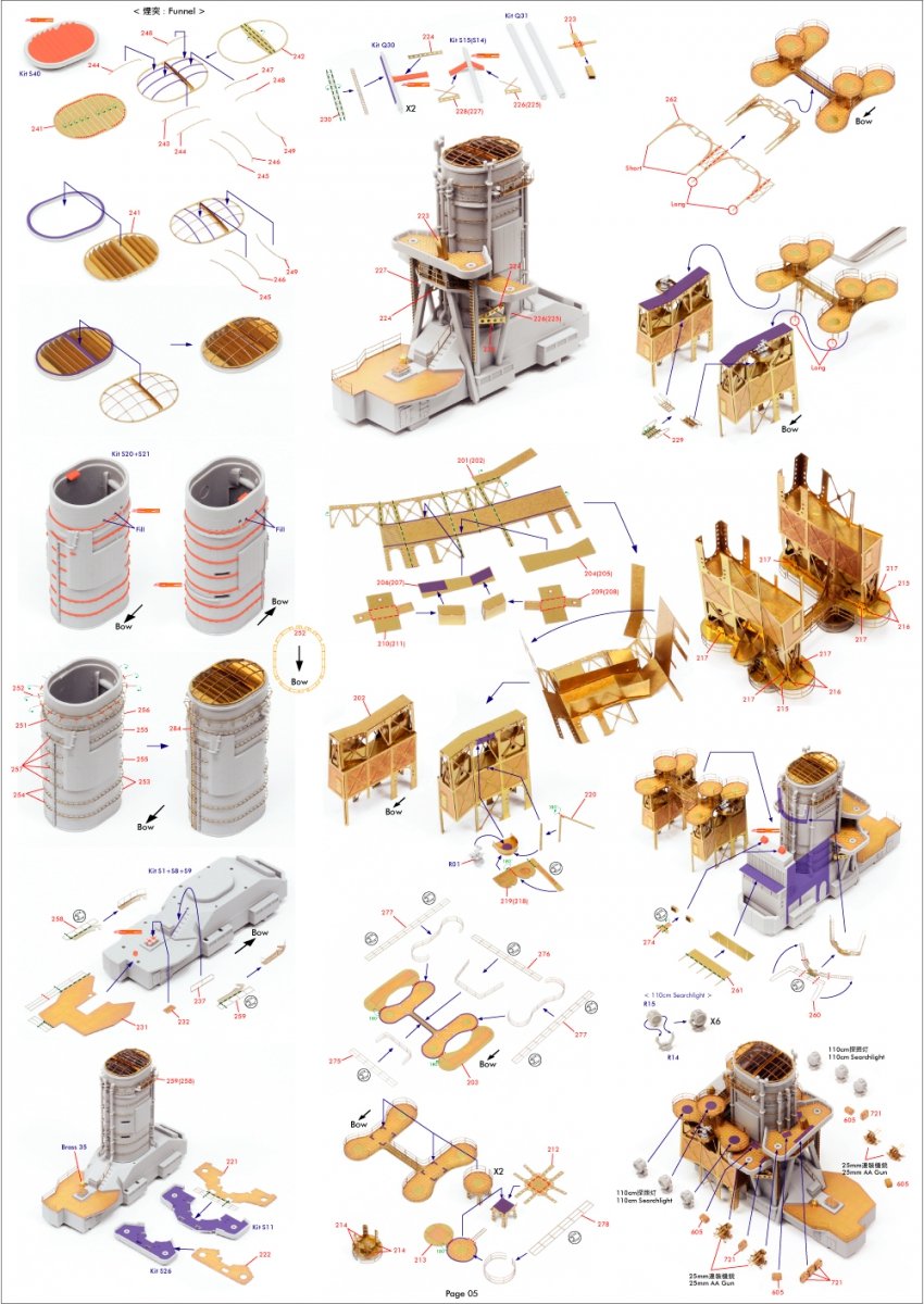 Pontos 35029F1 IJN NAGATO 1941 Detail Up Set 1/350 – imagen 16