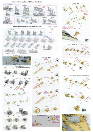 Pontos 35020F1 IJN Kongo 1944 Detail Up Set 1/350 – imagen 13