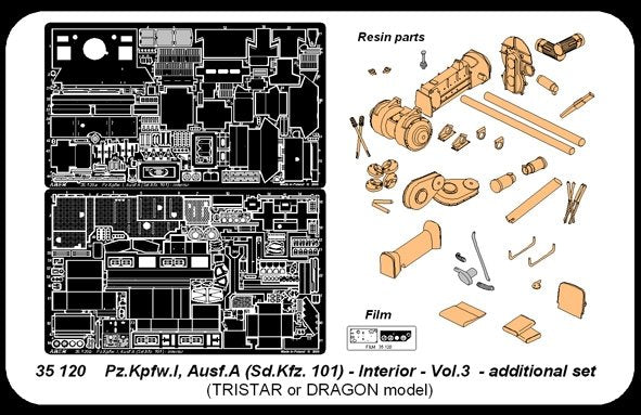 Aber 35120 Panzer IA cz.3 wnetrze (TRI) 1/35 – Bild 4