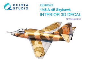 Quinta Studio QD48523 A-4E 3D-Printed &amp;amp; coloured Interior on decal paper (Hasegawa/Hobby2000) 1/48