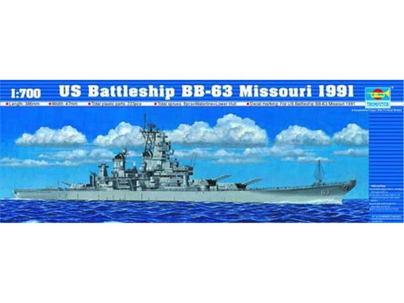 Trumpeter 05705 Cuirassé américain BB-63 Missouri 1991 Moderne 1/700