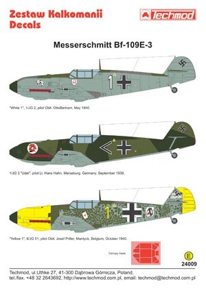 Techmod 24009 - Messerschmitt Bf 109E-3 1/24 – immagine 2